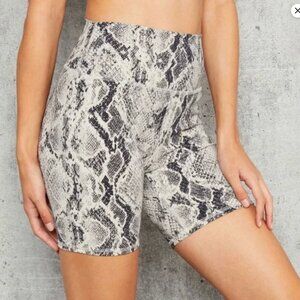 High-Waist Snakeskin Vapor Short